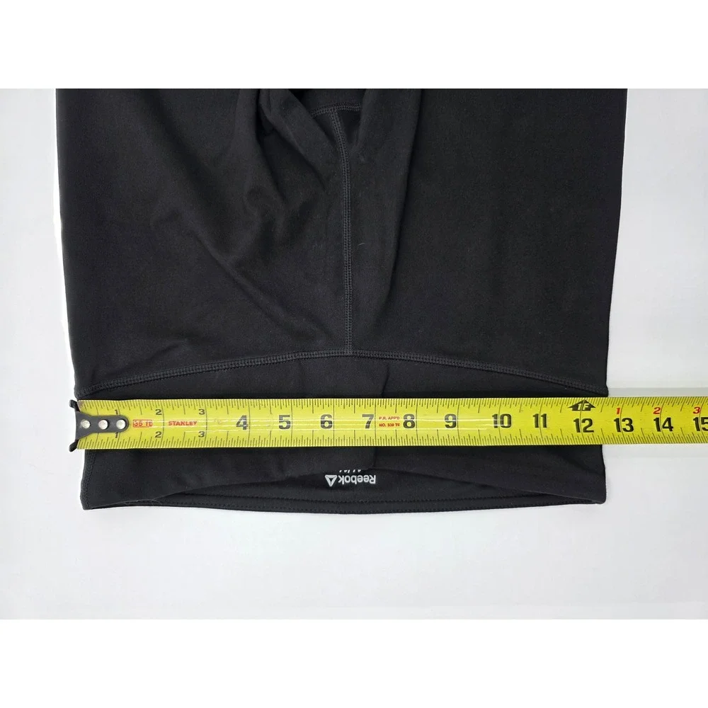 Reebok Kids Black Athletic Leggings Capri Logo Print Size 14 16‎ XL TG